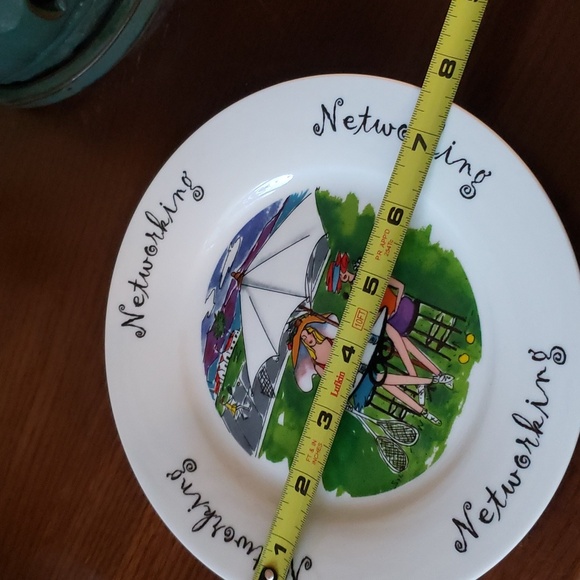"Networking" Decor 7 1/2" Plate- 2002 Anne Ormsby- Ormsby by House of Prill - Picture 4 of 4